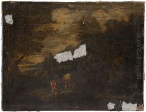 Landscape with a Ruin by Salvator Rosa