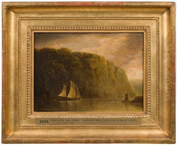 Landscape with Water and a Steep Rock - view 1