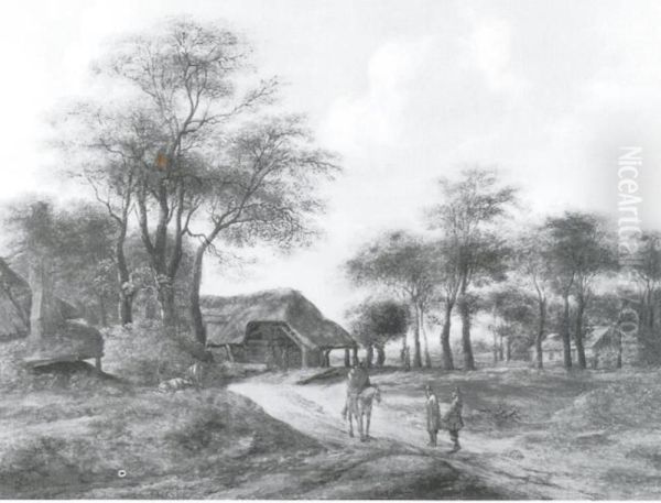 Landscape with Cottages and a Rider - view 1