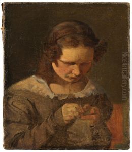 Alvilde Hansen, the Artist's Sister by Constantin Hansen