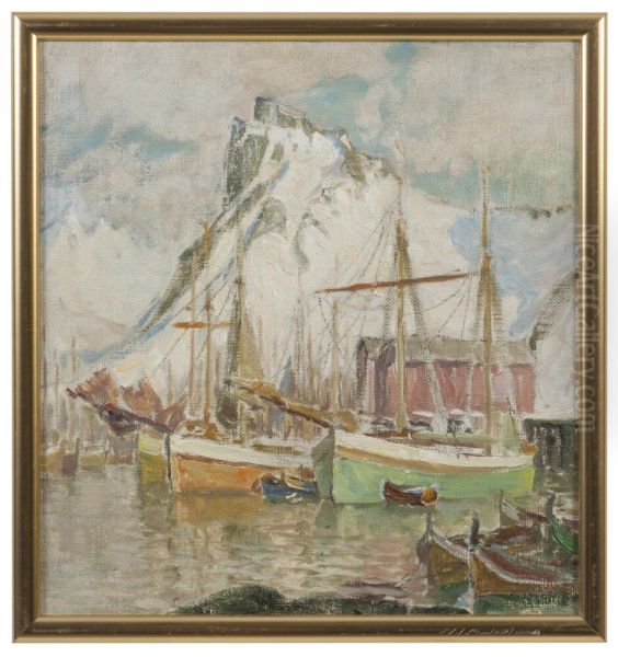 In the Harbour, Svolvaer. Study from Lofoten - view 1