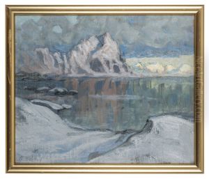 Boats between the Mountains. Study from Lofoten by Anna Katarina Boberg