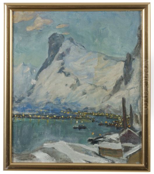 Lofoten i aftonljus. Studie - view 1