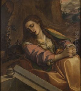 Maria Magdalena vid Kristi grav by Antonio da Correggio