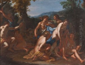 Diana och Callisto med nymfer by Francesco Albani