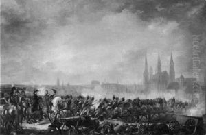 Slaget vid Halle den 17 oktober 1806 by Per Krafft the Younger