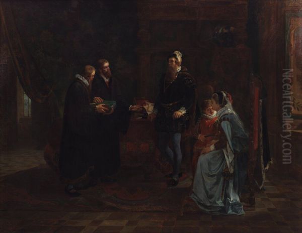 King Gustav Vasa of Sweden Receiving the Swedish Translation of the Bible - view 1