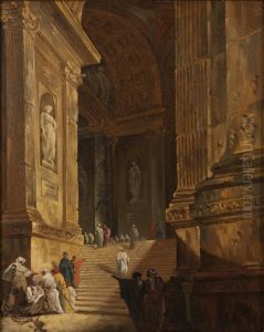 A Temple Staircase. Piece of Architecture by Johan Gottlob Brusell