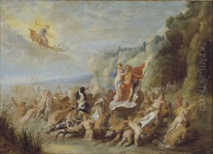 Neptunus och Amfitrite by Abraham van Diepenbeeck