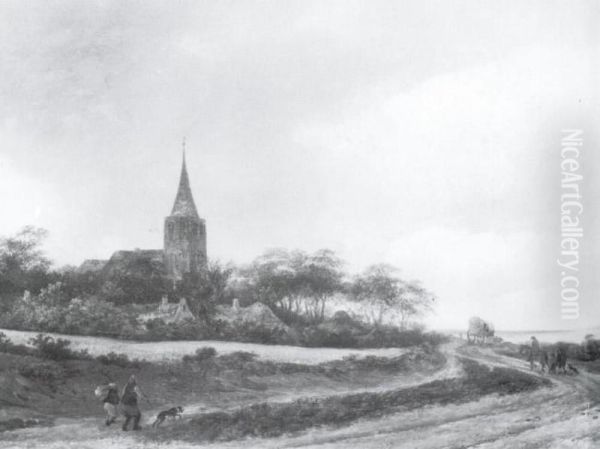 Dutch Village with a Church - view 1