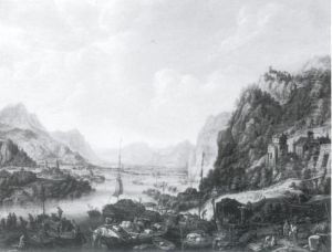 View of the Rhine with a Trading Place View of the Rhine with a Trading Place