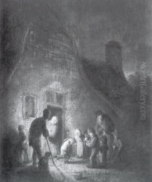 Company at a Peasant's Cottage - view 1