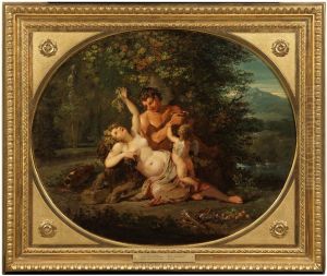 Satyr och backant by Benigne Gagneraux