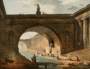 Capriccio with Washerwomen at a Canal Capriccio with Washerwomen at a Canal