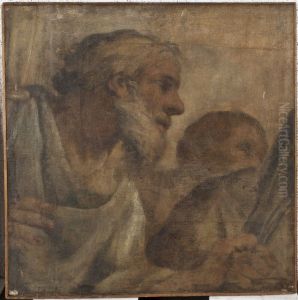 Detail of the vault of the Chapel of St Sebastian in St Peter's, Rome, cartoon by Pietro da Cortona