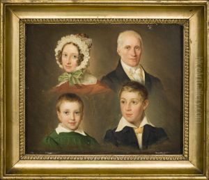 The Artist's Father, Wife, Son and Foster Son by Emil Baerentzen
