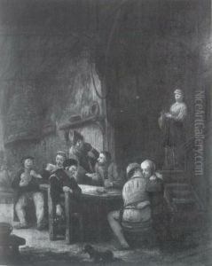 Peasants Drinking by Egbert Van Heemskerck