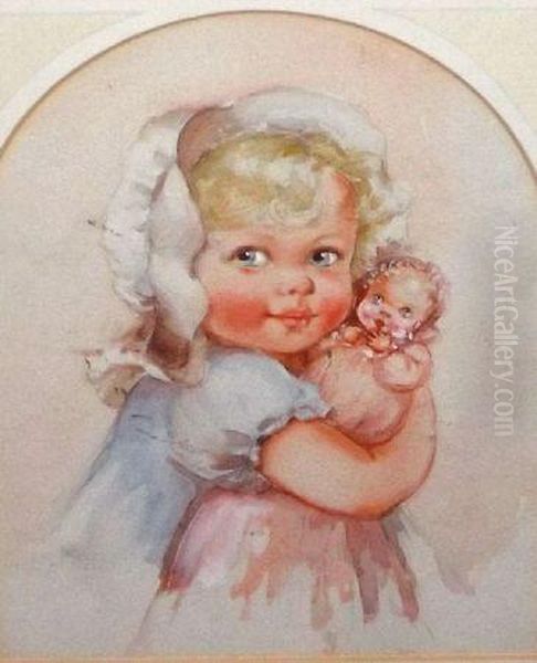Young Girl Holdingher Doll - view 1