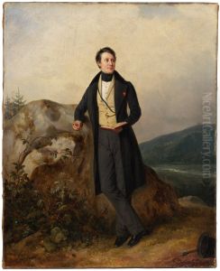Portrait of an Unknown Man in a Landscape by Pierre Duval Le Camus