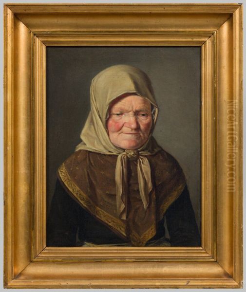 Study of an Old Woman with a Huckle and a Shawl - view 1