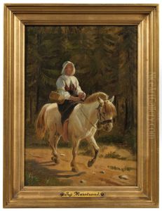 A Woman from Dalecarlia Riding Barefooted on a White Horse A Woman from Dalecarlia Riding Barefooted on a White Horse