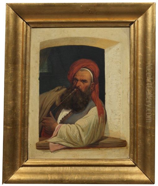 Pipe-Smoking Algerian Man - view 1