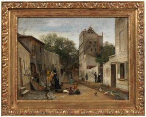 A Street in Montmartre, Paris by Olof Hermelin