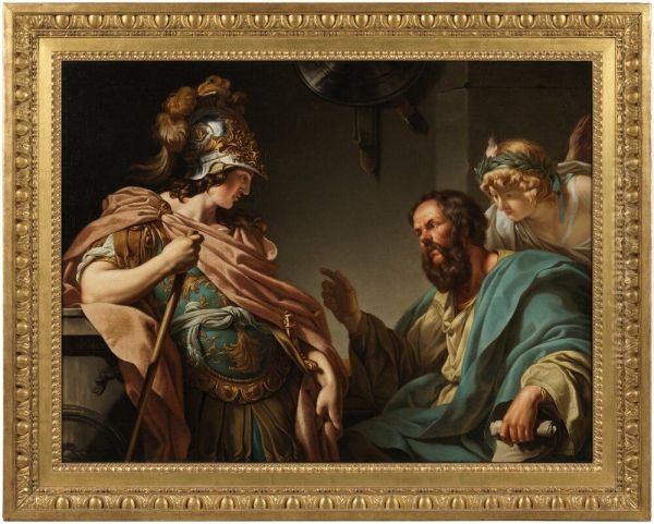Alcibiades being taught by Socrates - view 1