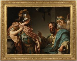 Alcibiades being taught by Socrates by Francois-Andre Vincent