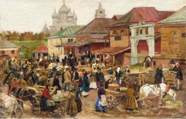 Market In A Provincial Town - view 1
