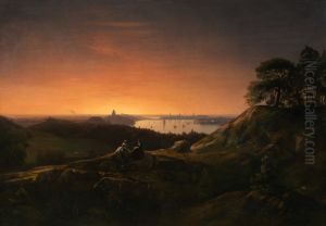 View of Stockholm from Kvarnholmen by Carl Stefan Bennet