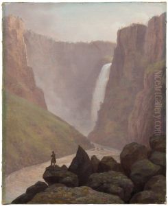 The Voringsfoss Waterfall, Norway by Wilhelm Carpelan