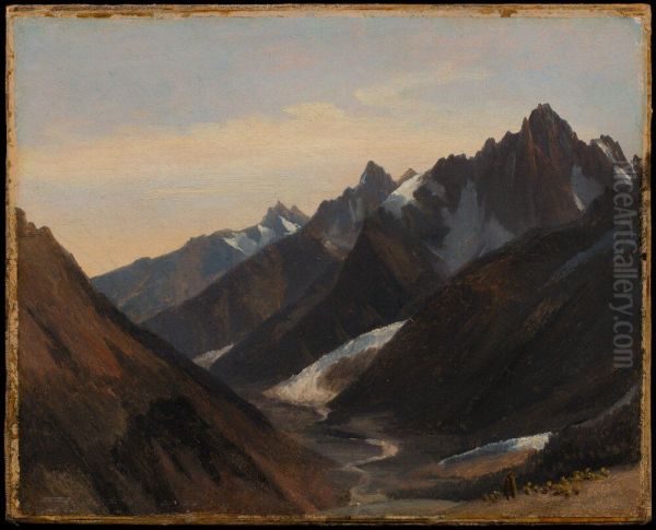 View of The Chamonix Valley. Study - view 1