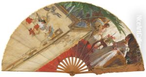 A Fan With the Salomon Sisters by Anders Zorn