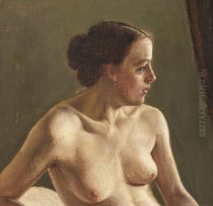 A model, sitting. by Vilhelm Kyhn