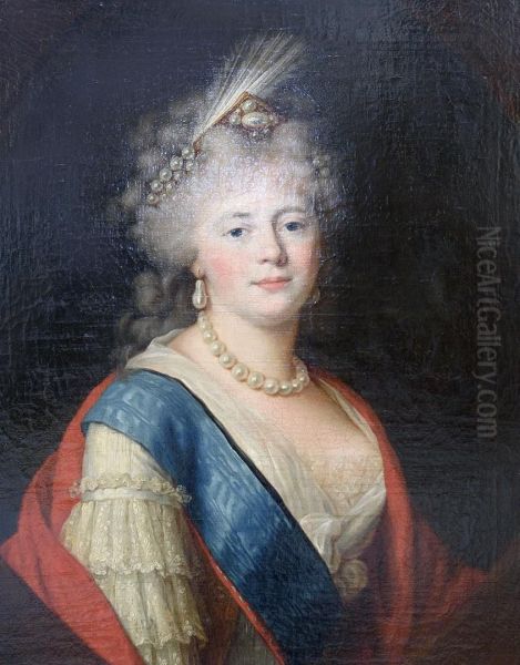 Portrait of Empress Maria Feodorovna, nee Princess Sophie Dorothea of Wurttemberg (1759-1828), Wife of Emperor Paul I of Russia ( Type of Gerhard von Kugelgen) - view 1