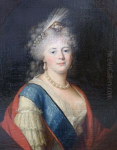 Portrait of Empress Maria Feodorovna, nee Princess Sophie Dorothea of Wurttemberg (1759-1828), Wife of Emperor Paul I of Russia ( Type of Gerhard von Kugelgen)