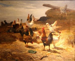 Une basse-cour by Charles Jacque