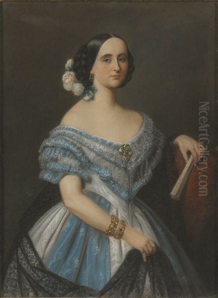 Julie (Julia Mathilda) Berwald, g. Akerhielm af Margrethelund (1822-1877), operasangerska, gift med friherre hovmarskalk Gustaf Georg Knut Akerhielm af Mergrethelund - view 1