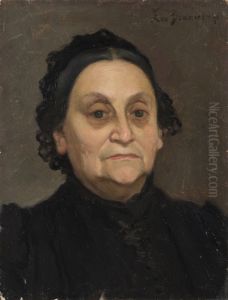 Fru Hilda Schonthal (1824-1892), forstudie till "Under kastanjen" Fru Hilda Schonthal (1824-1892), forstudie till "Under kastanjen"