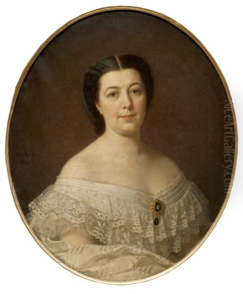 Oscara Fredrica Leopoldina Wahlstrom (1828-1895), g.m. grosshandlaren, bruksagaren och bankmannen Joseph Nathanael Michaeli - view 1