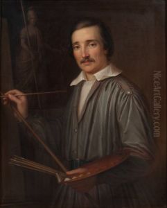 Self portrait, Erik Wahlbergson (1808-1865), artist by Erik Wahlbergson