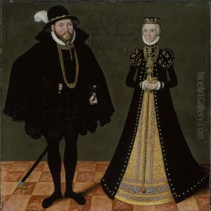 Okant tyskt furstepar by Lucas The Younger Cranach