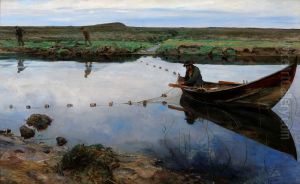 Laksefiskere by Eilif Peterssen