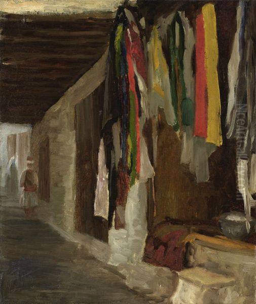 The dyeworks in the souk, Algiers - view 1