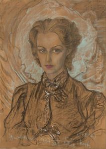 Portret Pani Boreniakowej by Stanislaw Ignacy Witkiewicz (Witkacy)