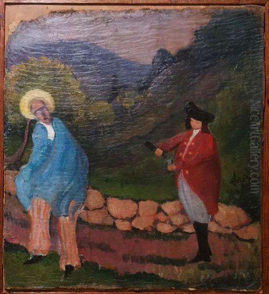 Costume composition in a landscape - view 1
