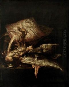 Nature morte de poissons by Abraham Van Beijeren