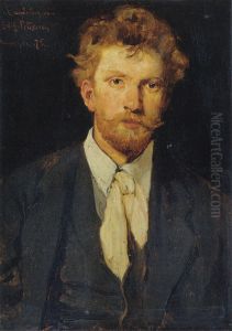 Portrait of the Danish painter Peder Severin Kroyer.