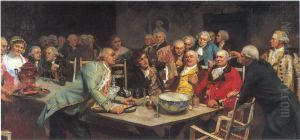 Eilif Peterssen: En Aften i Det norske Selskab, 1892. by Eilif Peterssen